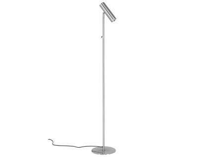 Stříbrná kovová stojací lampa Aris 150 cm