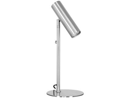 Stříbrná kovová stolní lampa Aris