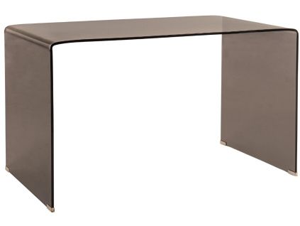 Hnědý skleněný jídelní stůl Bizzotto Iride 126 x 70 cm