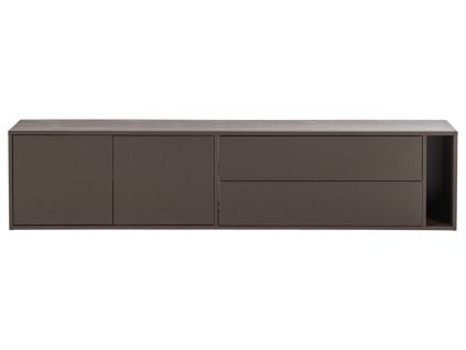 Hnědý dřevěný TV stolek Settle Down 200 x 44 cm