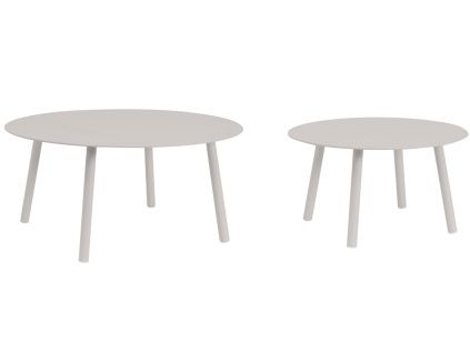 Světle šedý zahradní set stolků Bizzotto Aminta 60/80 cm