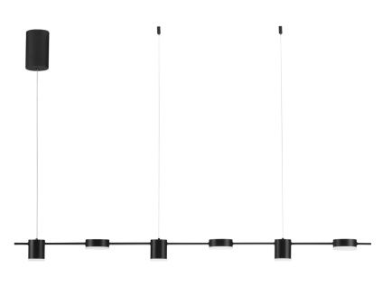 Černé kovové závěsné LED světlo Nova Luce Riaz 150 cm