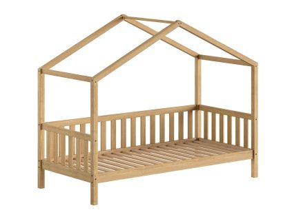 Dubová dětská postel Vipack Nature se zábranou 90 x 200 cm