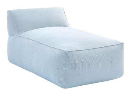 Světle modrá zahradní lenoška Riviera 135 cm