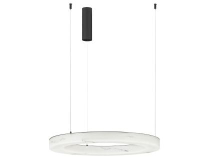 Bílé závěsné LED světlo Nova Luce Vaster 60 cm s černým zavěšením