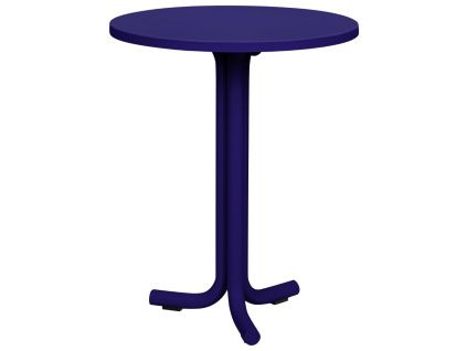 Modrý kovový zahradní bistro stolek Nokk ⌀59 cm