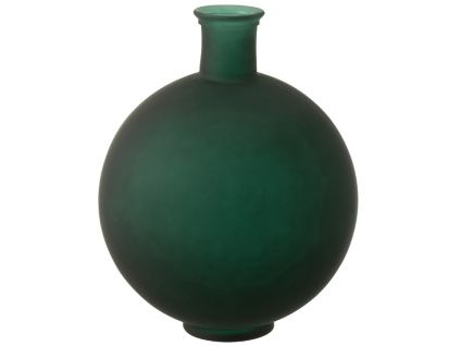 Zelená skleněná váza J-line Gara 34 cm