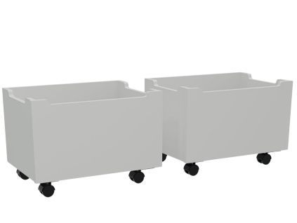 Set dvou bílých dřevěných boxů Vipack Forrest 40 x 57 cm