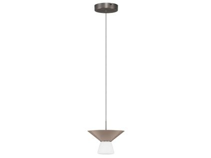 Světle hnědé závěsné LED světlo Nova Luce Baris 22 cm