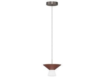 Hnědé závěsné LED světlo Nova Luce Baris 22 cm
