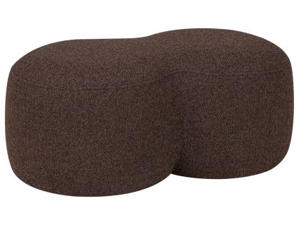 Hnědý bouclé taburet Umbo 88 x 50 cm