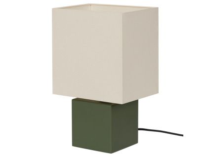 Zelená dřevěná stolní lampa Zam