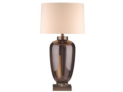 Hnědá skleněná stolní lampa Richmond Monsoe 78 cm