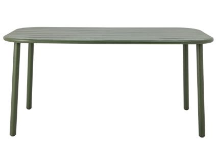 Zelený kovový zahradní stůl Bloomingville Calana 160 x 90 cm