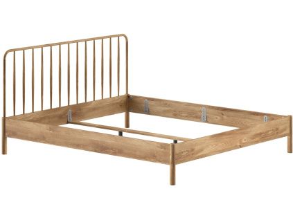 Dubová postel Vipack Olive s čelem 160 x 200 cm