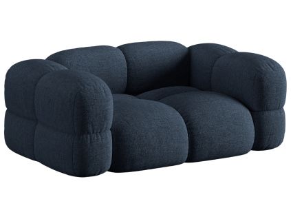 Tmavě modrá čalouněná dvoumístná pohovka Cosmopolitan Design Loretto 180 cm