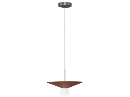 Hnědé závěsné LED světlo Nova Luce Baris 38 cm