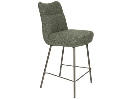 Zelená čalouněná barová židle Jacques 65 cm