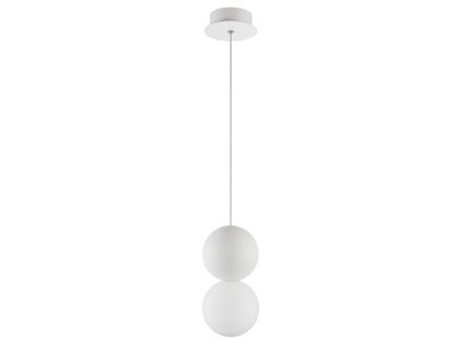 Bílé skleněné závěsné světlo Nova Luce Zero 10 cm