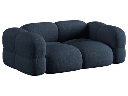 Tmavě modrá čalouněná trojmístná pohovka Cosmopolitan Design Loretto 210 cm