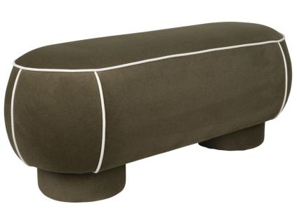 Zelená čalouněná lavice MARINA 121 cm