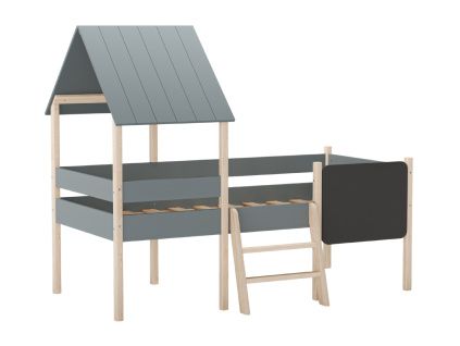 Zelená dětská vyvýšená postel Marckeric Mint 90 x 190 cm