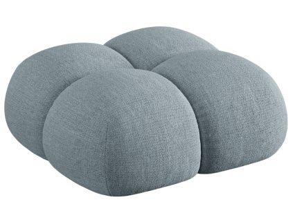 Světle modrá čalouněná podnožka Cosmopolitan Design Loretto 90 x 90 cm