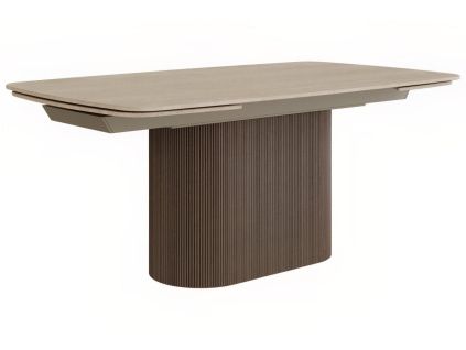Ořechový rozkládací jídelní stůl Miotto Tracino 180/260 x 100 cm s dekorem travertinu