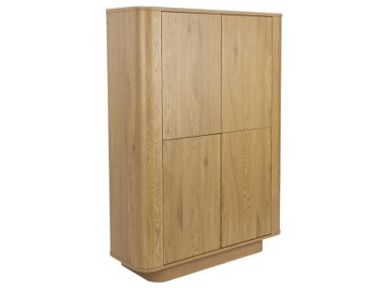 Dřevěná komoda ALMIRA 100 x 40 cm s mramorovým dekorem