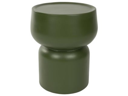 Zelený keramický odkládací stolek ELINE ø 30 cm