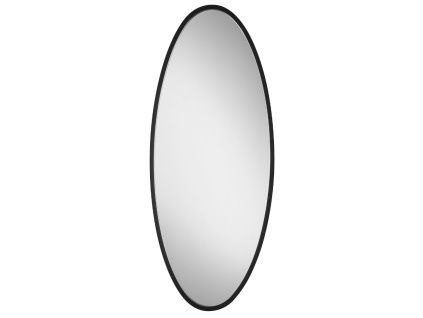 Černé závěsné zrcadlo s LED osvětlením Nova Luce Rilo 90 x 36 cm