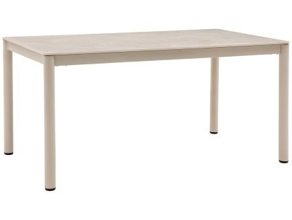 Béžový zahradní stůl s keramickou deskou Claudia 200 x 90 cm