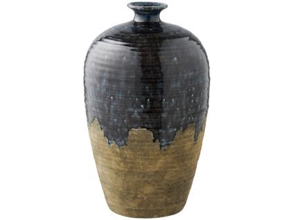 Tmavě modrá keramická váza Dahal 45 cm