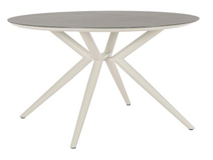 Krémový zahradní jídelní stůl Bizzotto Cabas Ø130 cm