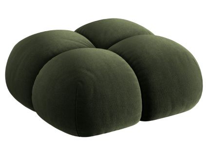 Zelená sametová podnožka Cosmopolitan Design Loretto 90 x 90 cm