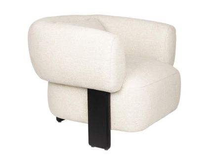 Béžové čalouněné lounge křeslo Neil