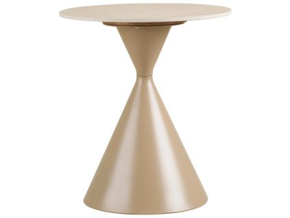 Béžový keramický odkládací stolek Anne ø 50 cm