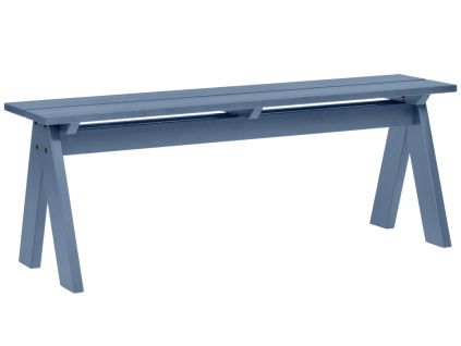 Modrá dřevěná zahradní lavice Navo 120 cm