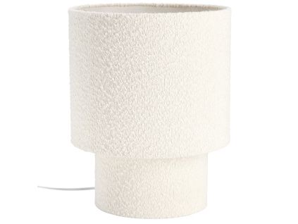 Bílá bouclé stolní lampa Bizzotto Radha