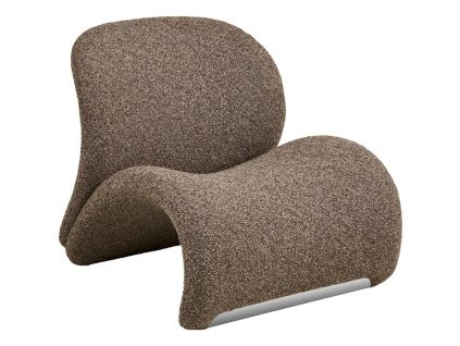 Hnědé čalouněné lounge křeslo Sonia