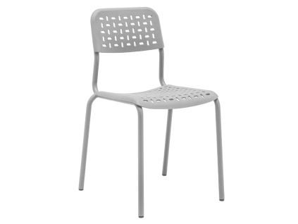 Světle šedá zahradní židle Tube