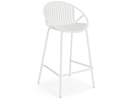 Bílá plastová barová židle Tristan 90 cm
