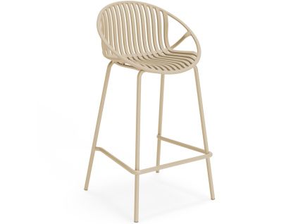 Béžová plastová barová židle Tristan 90 cm