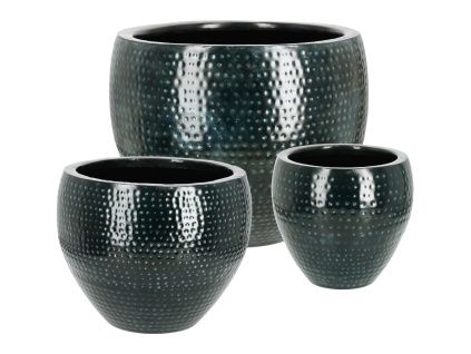 Set tří kovových zahradních květináčů Bizzotto Nirad Ø39/53/70 cm