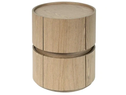 Dubový noční stolek Timeo ø 40 cm