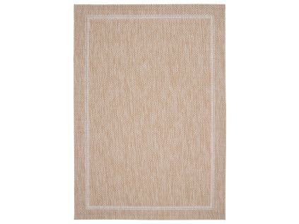 Světle hnědý zahradní koberec Grano Frame 160 x 230 cm