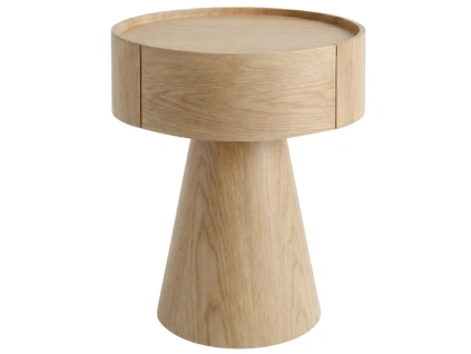 Dubový noční stolek James ø 40 cm