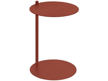 Červený kovový odkládací stolek Ande 40 cm