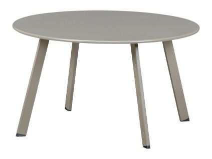 Béžovošedý kovový zahradní stolek Fer ø 70 cm