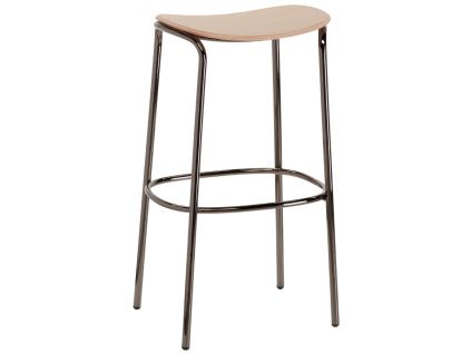 Dubová barová židle Trick Wood 75 cm s černou podnoží